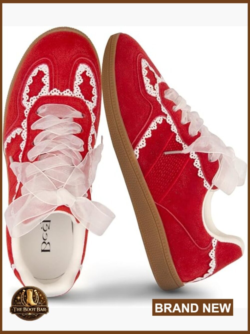 Lace Detail Sneakers Memory Foam Insole Fashion Sneakers